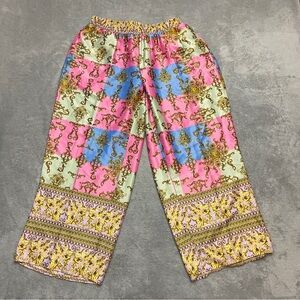 Ashley Stewart Women’s Wide Leg Pants 18 Multicolor Polyester